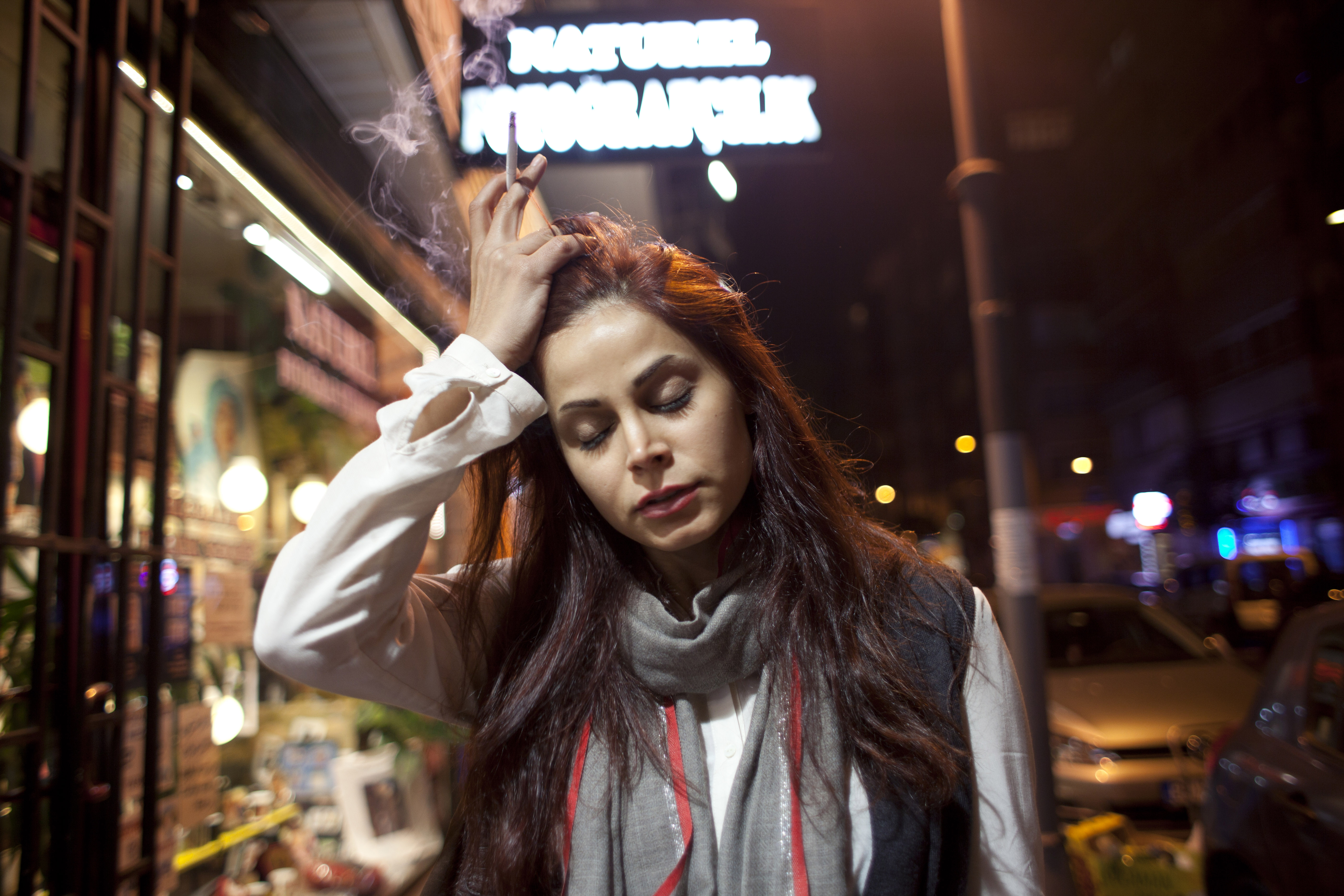 Imagine Istanbul. Ahmet Polat, Smoking Girl, Osmanbey Istanbul 2014