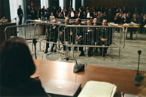 Aernout Mik - Shifting Sitting, 2011. Three channel video installation. Edition of 4 + 2 a.p. Courtesy of carlier | gebauer. Photographer: Florian Braun