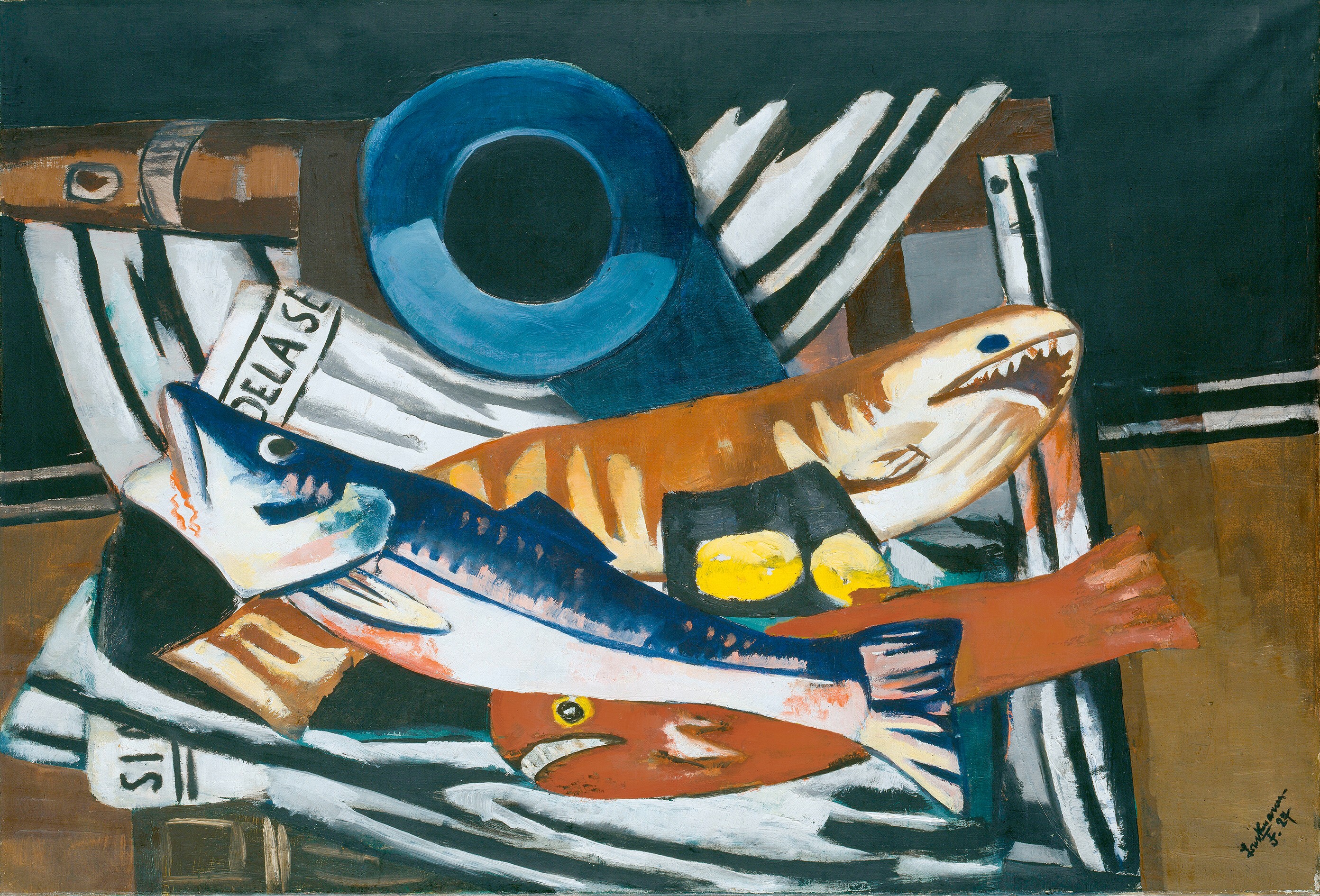 Max Beckmann,(1884-1950)  Großes Fisch-Stillleben, 1927  Öl auf Leinwand, 96 x 140,5 cm  Hamburger Kunsthalle   © VG Bild-Kunst, 2013  Photo: Elke Walford 