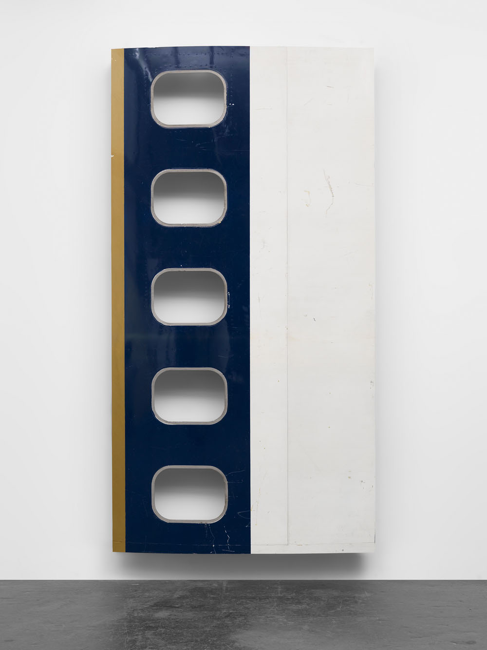Michail Pirgelis Noble Descent, 2015 Aluminium, titan, lacquer 265 x 139 x 20 cm 104 1/4 x 54 3/4 x 7 7/8 inches © Michail Pirgelis Courtesy Sprüth Magers