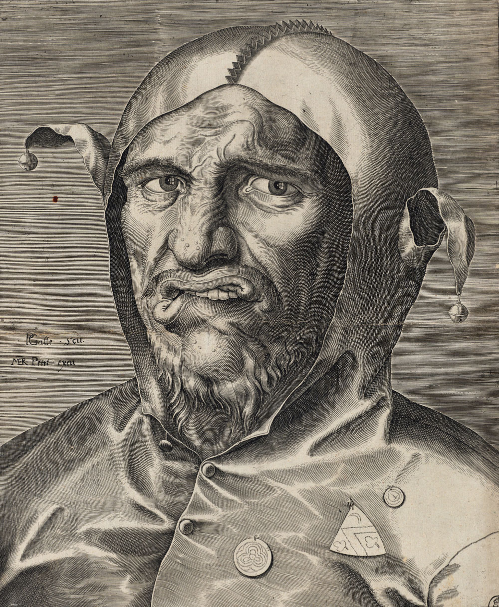 Hieronymus Bosch: Philips Galle (1537-1612): Kopf eines Narren, um 1560